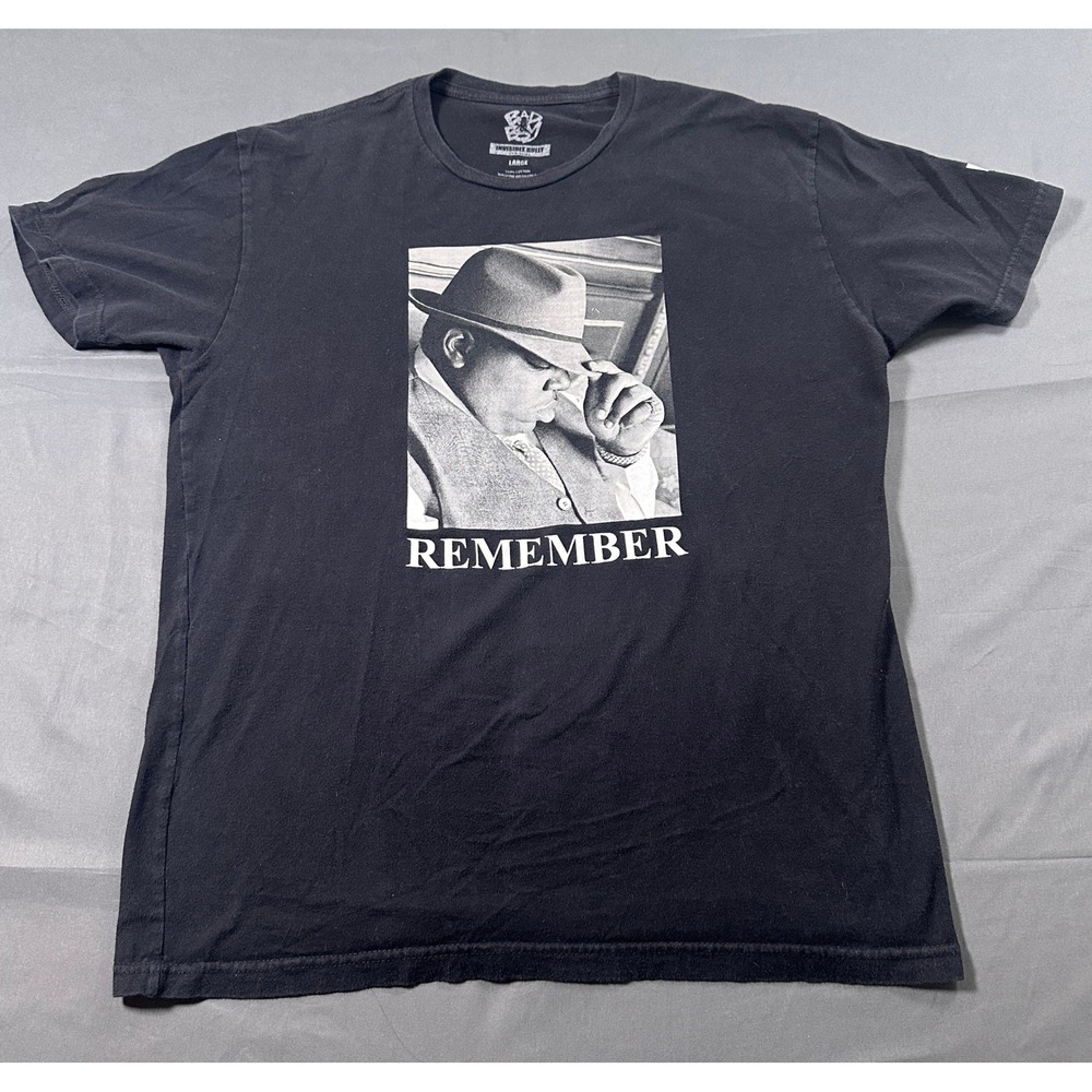 Invisible Bully Notorious BIG Remember T-Shirt Mens Large Black Bad Boy 20 Years